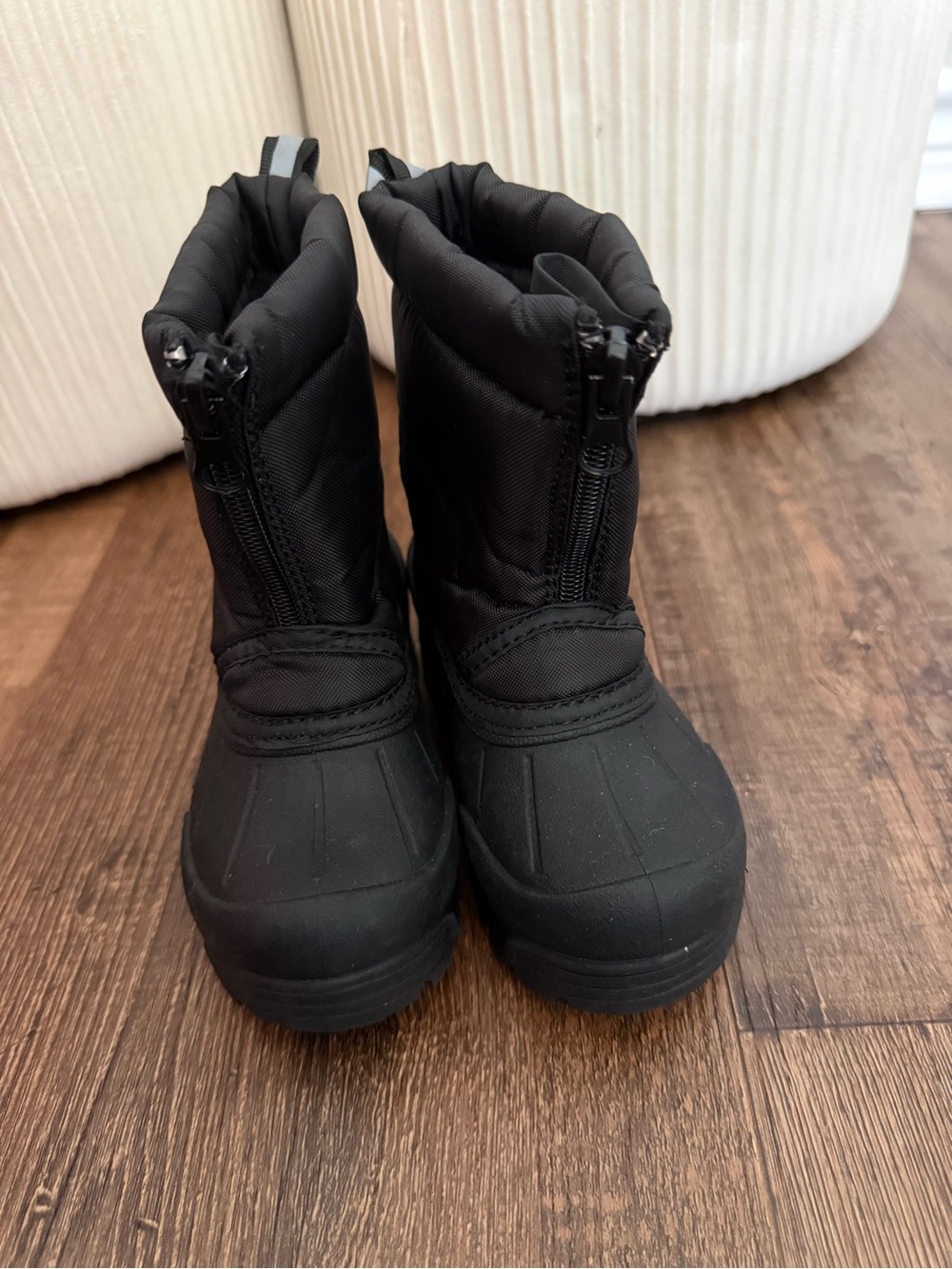 Northside Black Kids Zip-Front Snow Boots